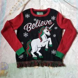 Unicorn ugly sweater that lights up!